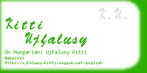 kitti ujfalusy business card